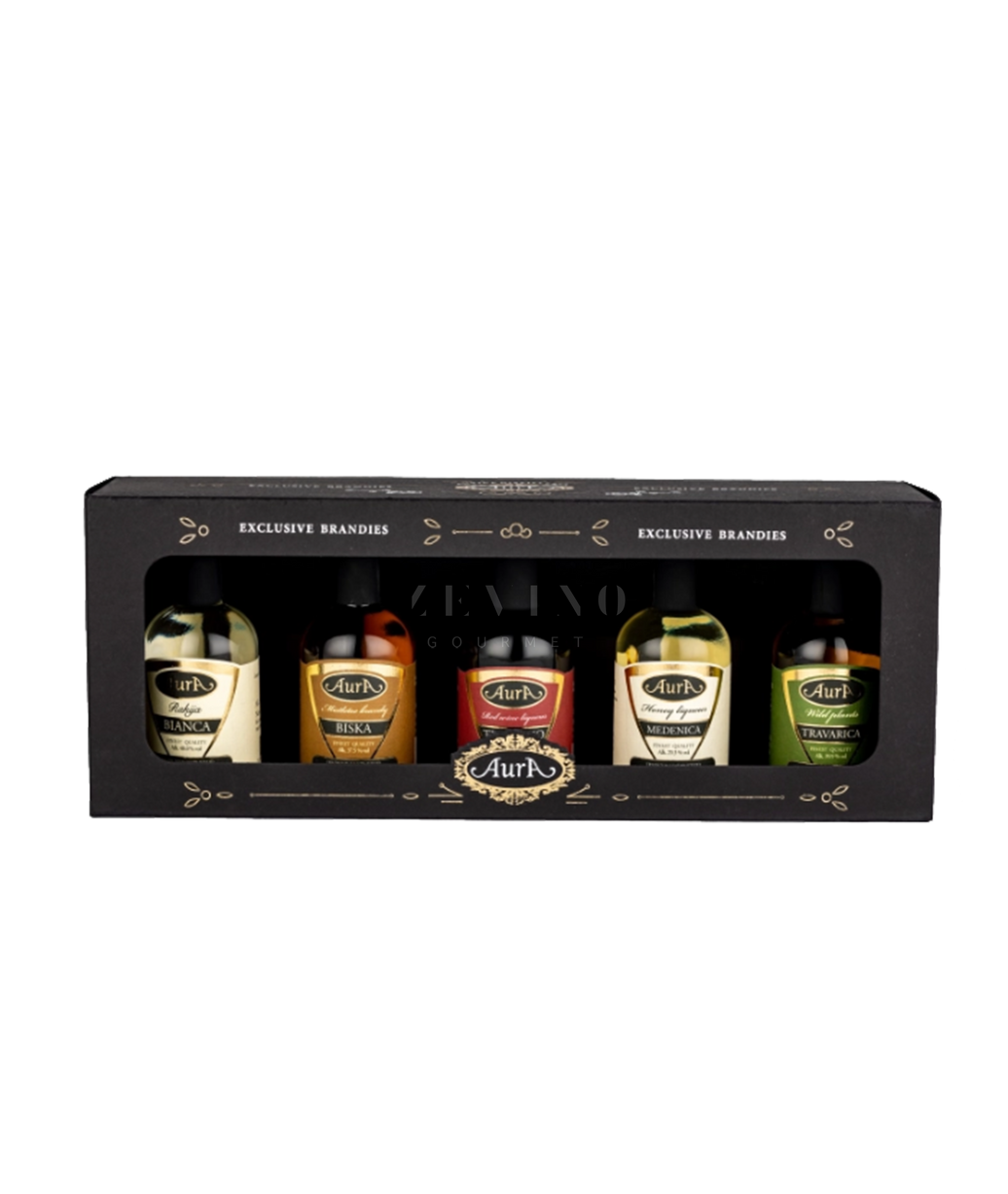 Aura Exclusive Brandies Geschenkset 0,05l ZeVino Gourmet